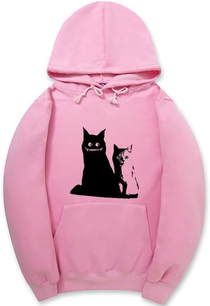 CORIRESHA Cat Lovers Hoodie Long Sleeve Kangaroo Pocket Cotton Cozy Cute Sweatshirt