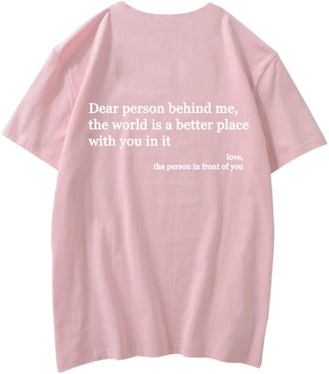 CORIRESHA You are Enough Camisetas Casual Cuello Redondo Manga Corta Adolescente Letras Tops