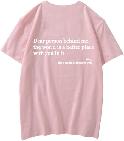 CORIRESHA You are Enough Camisetas Casual Cuello Redondo Manga Corta Adolescente Letras Tops