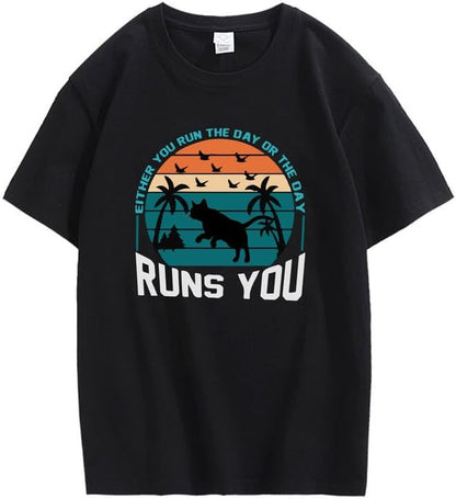 CORIRESHA Camiseta de manga corta unisex con diseño de gaviota y gato hawaiano de verano
