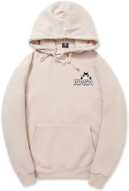 CORIRESHA Teen's NASA Hoodie Casual Long Sleeve Drawstring Cozy Cat Lover Cute Sweatshirt