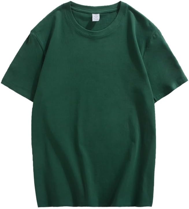 CORIRESHA Camiseta holgada de verano de manga corta con cuello redondo y estampado de letras en la espalda unisex