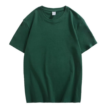 CORIRESHA Camiseta holgada de verano de manga corta con cuello redondo y estampado de letras en la espalda unisex