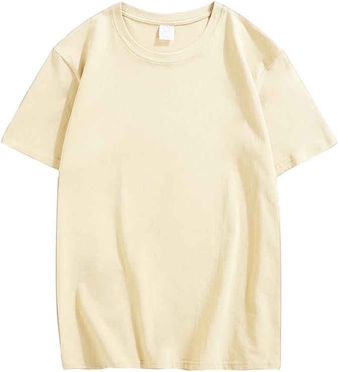 CORIRESHA Camiseta holgada de verano de manga corta con cuello redondo y estampado de letras en la espalda unisex