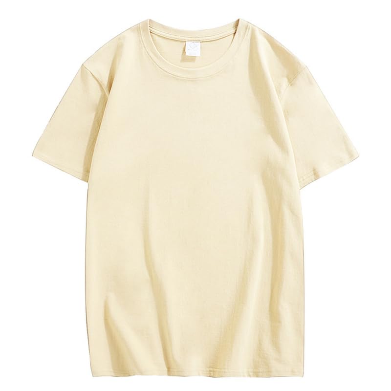 CORIRESHA Camiseta holgada de verano de manga corta con cuello redondo y estampado de letras en la espalda unisex