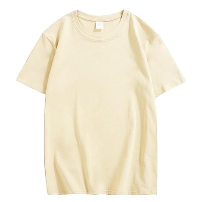CORIRESHA Camiseta holgada de verano de manga corta con cuello redondo y estampado de letras en la espalda unisex
