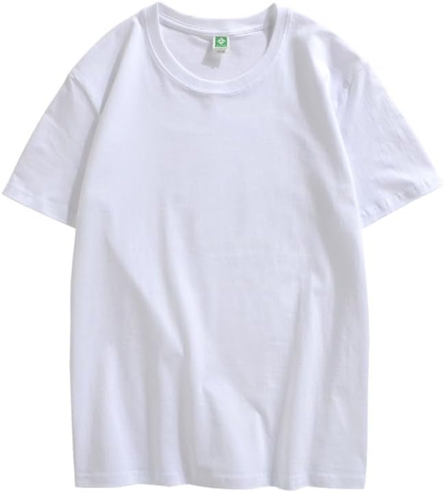 CORIRESHA Camiseta holgada de verano de manga corta con cuello redondo y estampado de letras en la espalda unisex