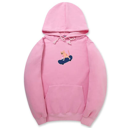 CORIRESHA Sudadera con capucha de algodón suave con diseño de gato de dibujos animados para adolescentes