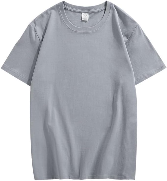 CORIRESHA Camiseta holgada de verano de manga corta con cuello redondo y estampado de letras en la espalda unisex