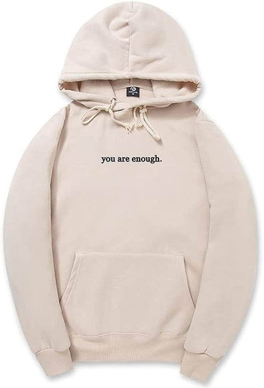 CORIRESHA Teen's You Are Enough Sudadera con capucha Dear Person Behind Me Letters Sudadera