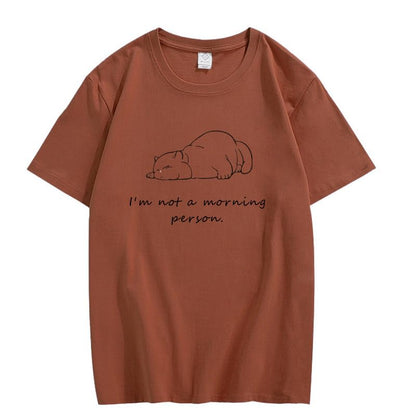 CORIRESHA Camiseta informal de manga corta con cuello redondo y letras personalizadas para adolescentes