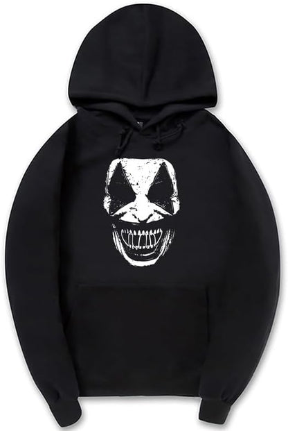 CORIRESHA Halloween Joker Hoodie Long Sleeve Drawstring Casual Soft Unisex Sweatshirt