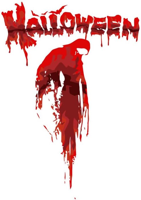 CORIRESHA Sudadera con capucha unisex con estampado de sangre informal de manga larga con cordón para Halloween