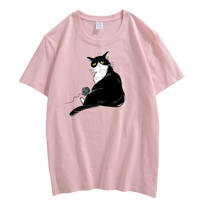 CORIRESHA Camiseta holgada de algodón con cuello redondo y manga corta para adolescente