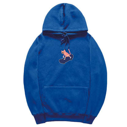 CORIRESHA Sudadera con capucha de algodón suave con diseño de gato de dibujos animados para adolescentes