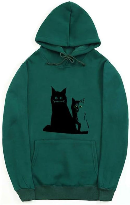 CORIRESHA Cat Lovers Hoodie Long Sleeve Kangaroo Pocket Cotton Cozy Cute Sweatshirt