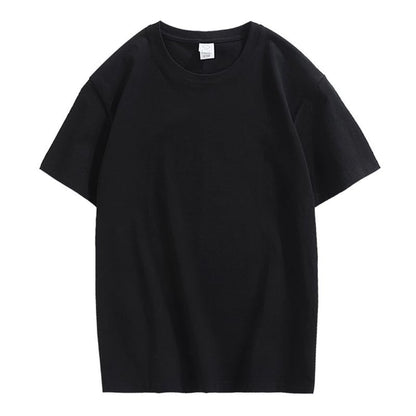 CORIRESHA Camiseta holgada de verano de manga corta con cuello redondo y estampado de letras en la espalda unisex