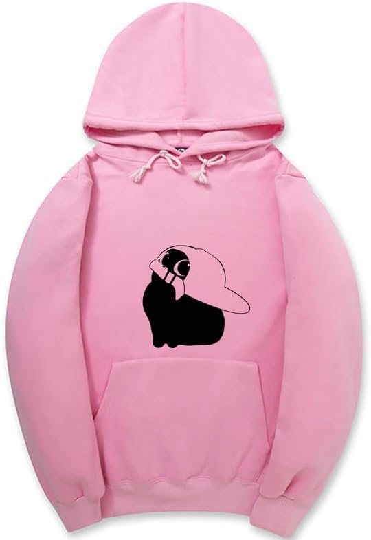 CORIRESHA Funny Wear Hat Cat Hoodie Drawstring Kangaroo Pocket Cotton Sweatshirt