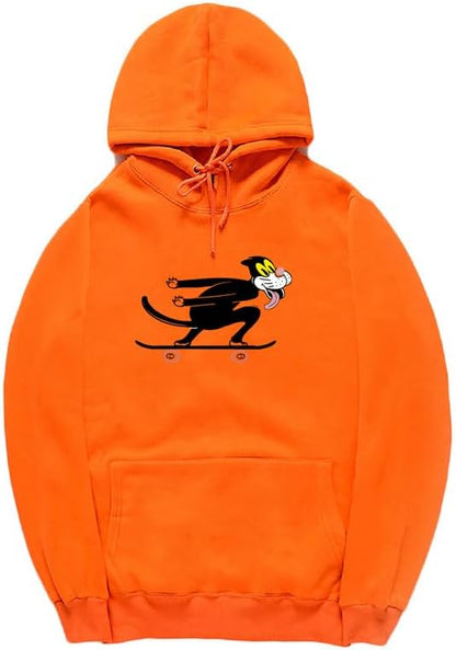 CORIRESHA Teen Skateboard Cat Hoodie Long Sleeve Drawstring Kangaroo Pocket Cute Sweatshirt