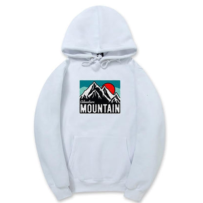 CORIRESHA Women's Vintage Mountain Graphic Hoodie Casual Long Sleeve Drawstring Basic Sun Sweatshirt
