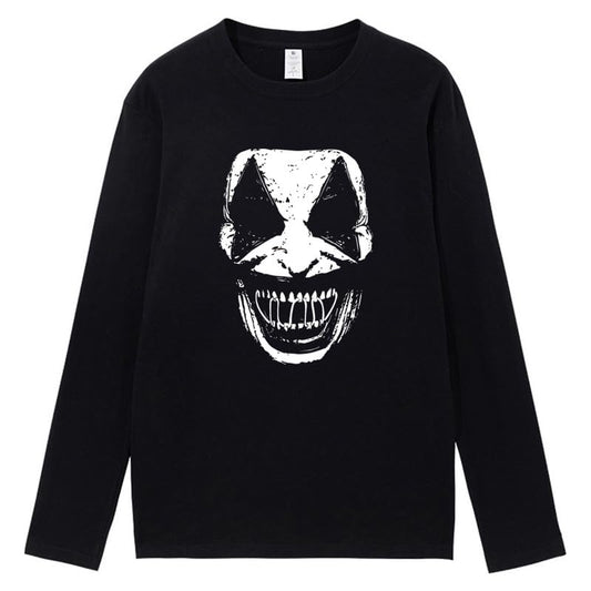 CORIRESHA Halloween Joker cuello redondo manga larga casual algodón adolescente camiseta