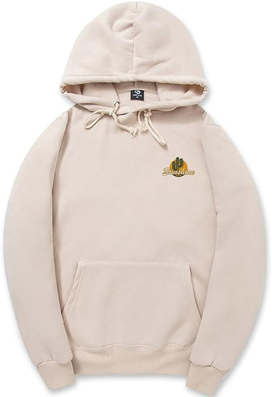 CORIRESHA Unisex Cactus Sunshine Sudaderas Casual Manga Larga Cordón Básico Letra Sudaderas
