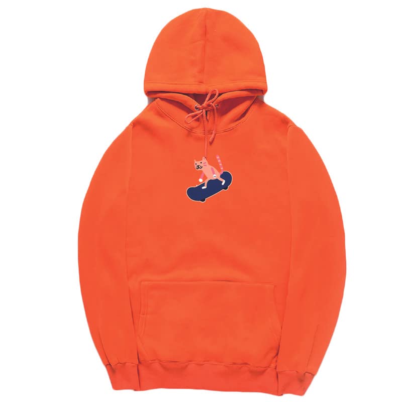 CORIRESHA Sudadera con capucha de algodón suave con diseño de gato de dibujos animados para adolescentes