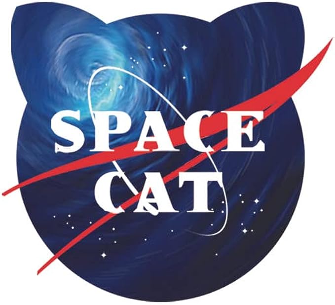 CORIRESHA Space Lover Casual cuello redondo manga corta lindo gato talla grande camiseta unisex