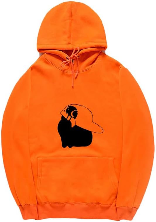 CORIRESHA Funny Wear Hat Cat Hoodie Drawstring Kangaroo Pocket Cotton Sweatshirt