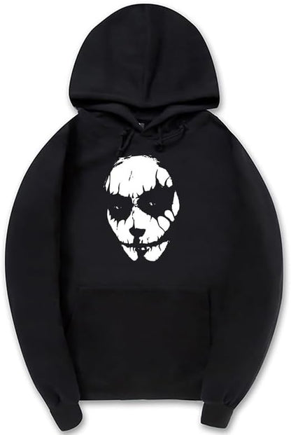 CORIRESHA Halloween Joker Sudadera con capucha de manga larga con cordón informal suave sudadera unisex