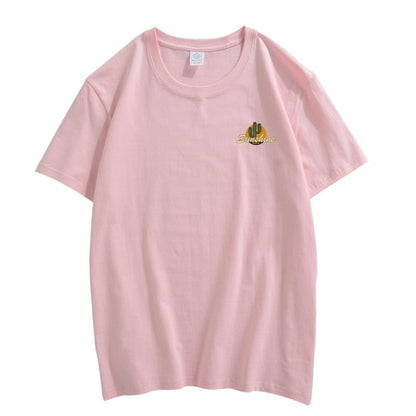 CORIRESHA Vintage Cactus Sunshine Graphic Crewneck Short Sleeves Casual Teen T-Shirts