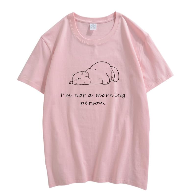 CORIRESHA Camiseta informal de manga corta con cuello redondo y letras personalizadas para adolescentes