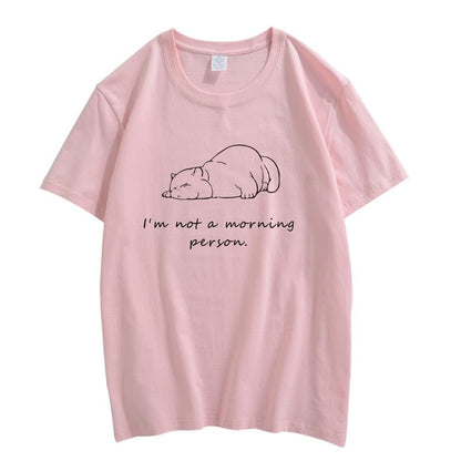 CORIRESHA Camiseta informal de manga corta con cuello redondo y letras personalizadas para adolescentes