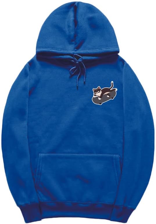 CORIRESHA Adolescentes Linda Sudadera con Capucha Monopatín Gato Casual Manga Larga Básica Sólida Sudadera