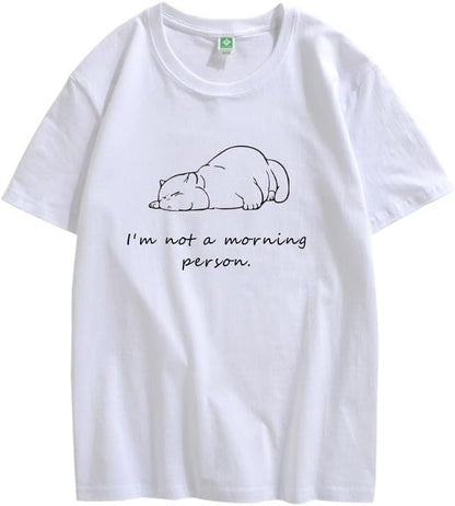 CORIRESHA Camiseta informal de manga corta con cuello redondo y letras personalizadas para adolescentes