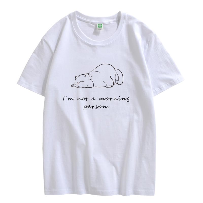 CORIRESHA Camiseta informal de manga corta con cuello redondo y letras personalizadas para adolescentes