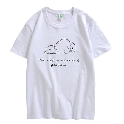 CORIRESHA Camiseta informal de manga corta con cuello redondo y letras personalizadas para adolescentes