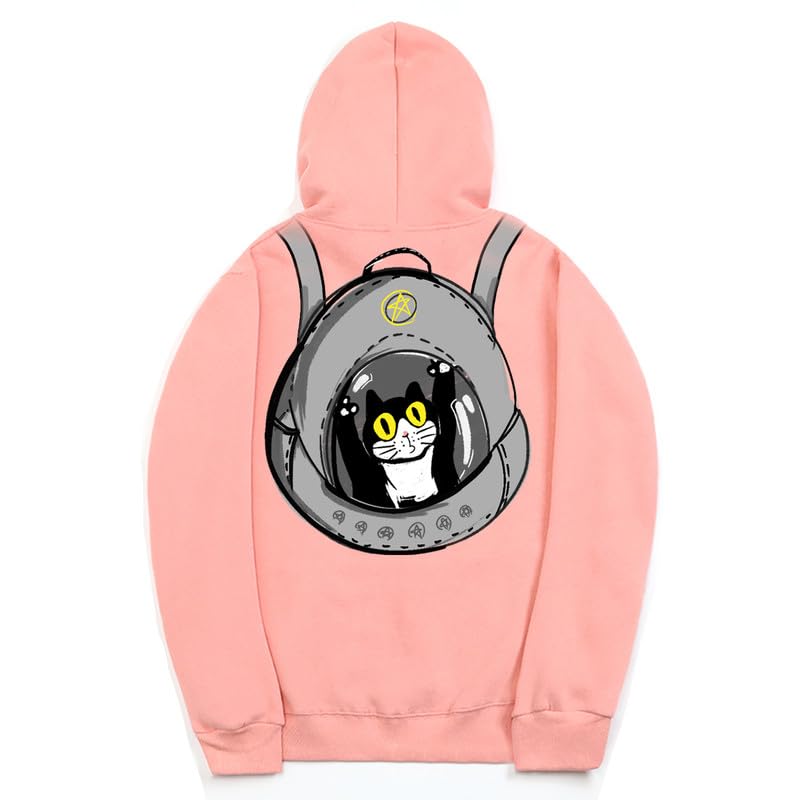CORIRESHA Adolescentes Amantes de los Gatos Sudadera con capucha Casual Manga Larga Cordón Algodón Lindo Sudadera