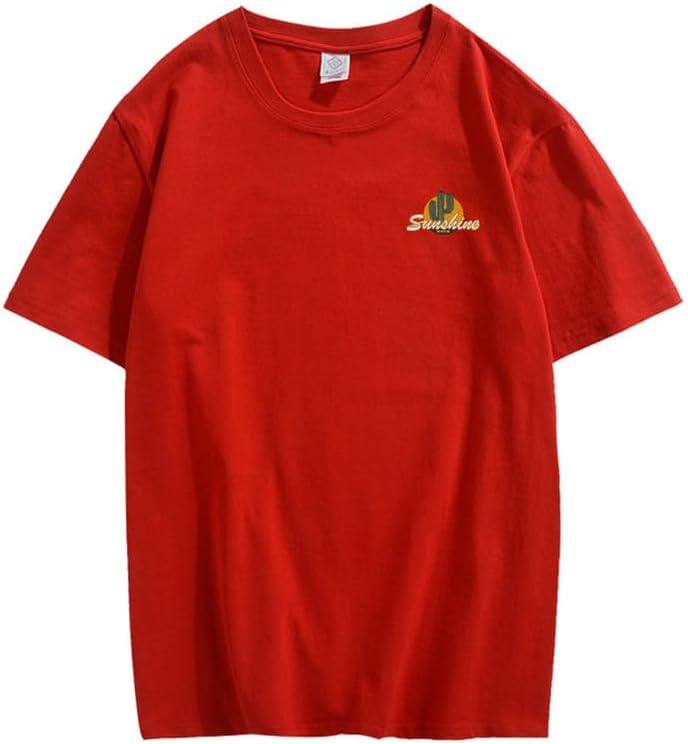 CORIRESHA Vintage Cactus Sunshine Gráfico Cuello Redondo Manga Corta Casual Adolescente Camisetas