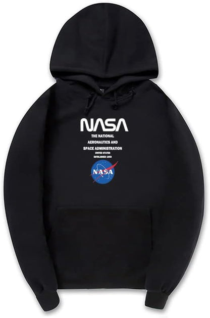 CORIRESHA Sudadera con capucha de la NASA para adolescentes, informal, con cordón, manga larga, otoño, suave algodón