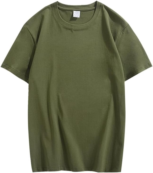 CORIRESHA Camiseta holgada de verano de manga corta con cuello redondo y estampado de letras en la espalda unisex