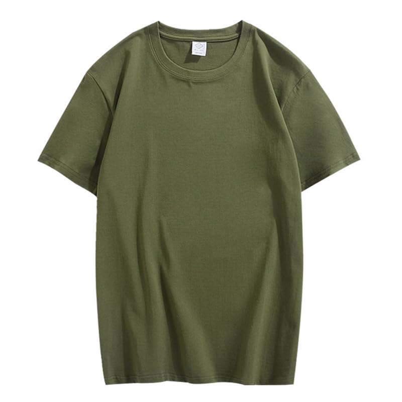 CORIRESHA Camiseta holgada de verano de manga corta con cuello redondo y estampado de letras en la espalda unisex