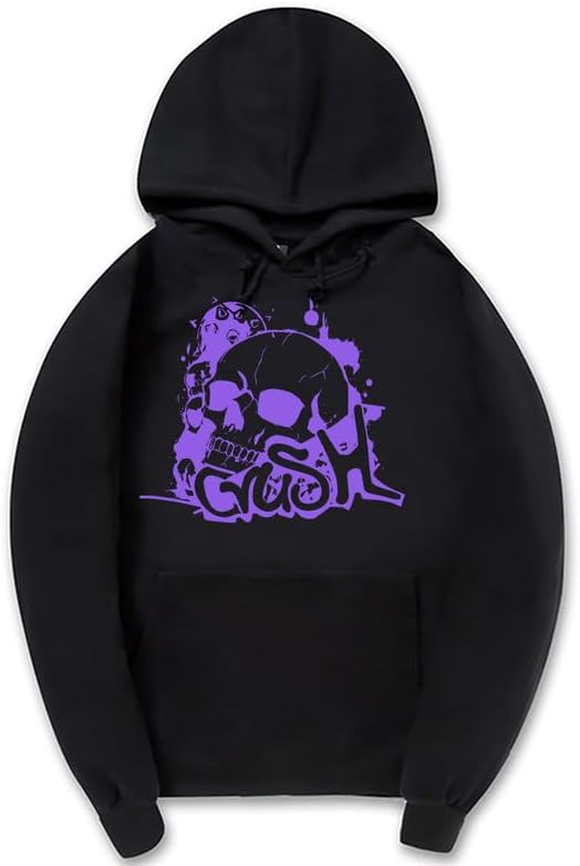 CORIRESHA Sudadera unisex con capucha de calavera de manga larga con cordón y bolsillo canguro Y2K para Halloween