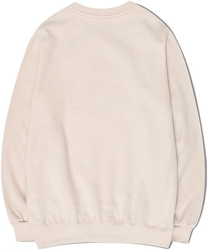 CORIRESHA Fashion NASA Logo Crewneck Long Sleeve Casual Simple Pullover Sweatshirt