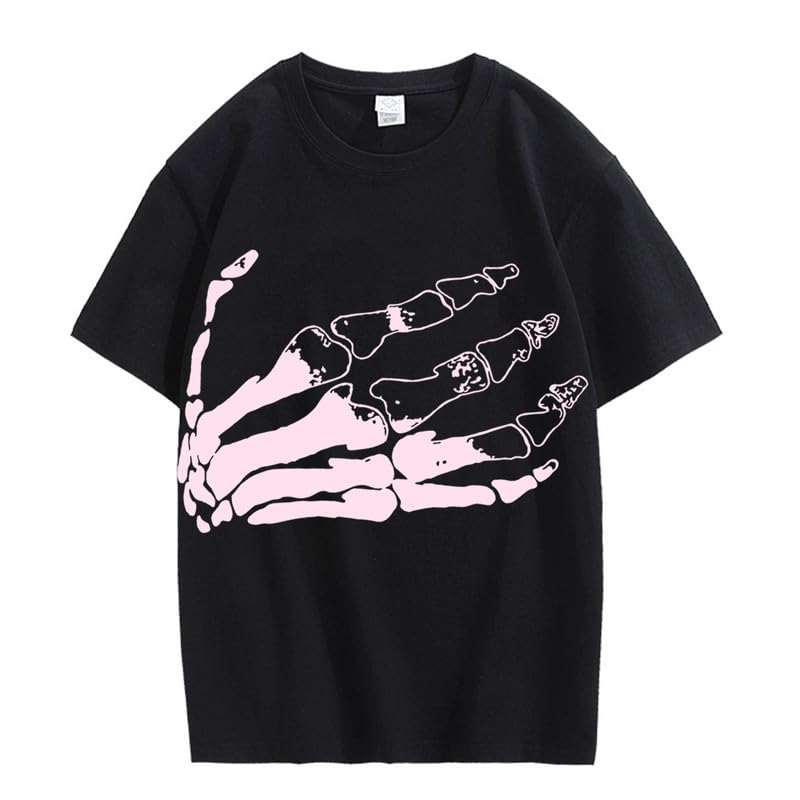CORIRESHA Camiseta unisex de algodón con cuello redondo y manga corta para Halloween