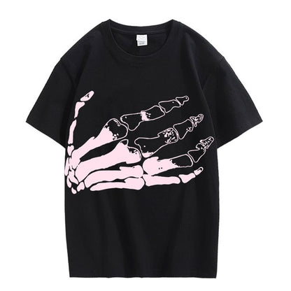 CORIRESHA Camiseta unisex de algodón con cuello redondo y manga corta para Halloween