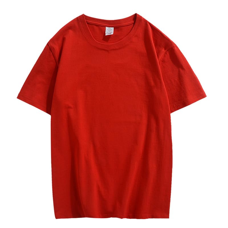CORIRESHA Camiseta holgada de verano de manga corta con cuello redondo y estampado de letras en la espalda unisex
