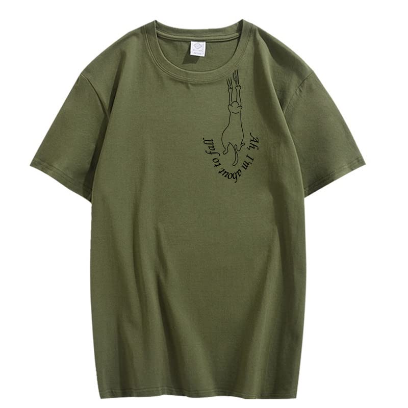 CORIRESHA Unisex's Funny Cat Pattern T-Shirt Summer Short Sleeve Cozy Cute Top