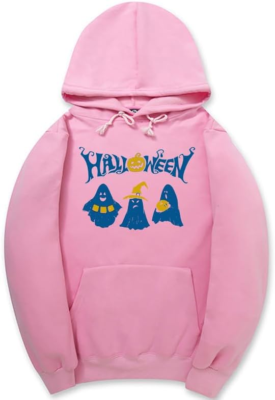 CORIRESHA Sudadera con capucha de fantasma de Halloween, sudadera gótica Harajuku de manga larga con bolsillo con cordón, unisex