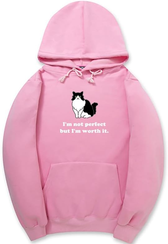 CORIRESHA Sudadera unisex con capucha de gato lindo casual de manga larga con cordón de algodón personalizada